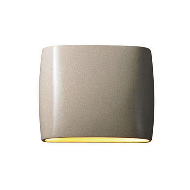 Ambiance 1 Light Open Top Bottom Oval Outdoor Wall Mount by Justice Design - CER-8855W