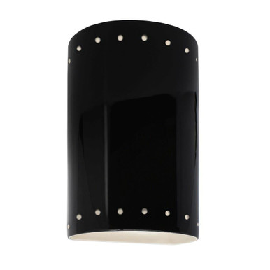Ambiance Small ADA Cylinder Perfs Open Top Wall Sconce by Justice Design - CER-5995