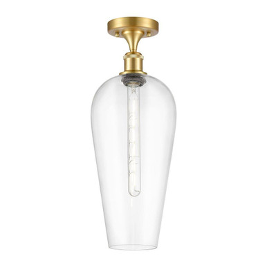 Chelsea 1 Light Semi Flush Mount 20 Inch Tall X 8 Inch Wide by Innovations - 516-1C-G456-8