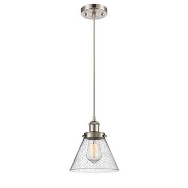 Cone 1 Light Cord Hung Mini Pendant 10 Inch and 8 Inch Wide by Innovations - 916-1P-G4