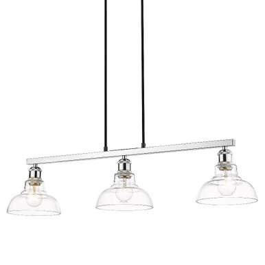 Carver 3 Light Oversized Linear Pendant by Golden - 0305-LP