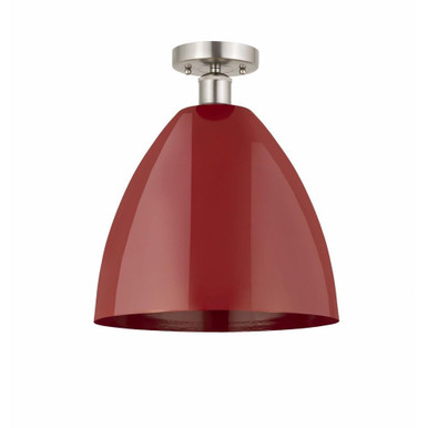 Plymouth Dome 1 Light 12 Inch Wide Steel Semi Flush Mount by Innovations - 616-1F-PLYM-12