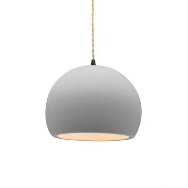 Radiance 1 Light Small Globe Pendant with Twisted Cord by Justice Design - CER-6530TWST