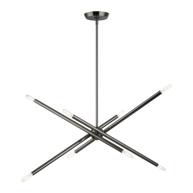 Soho 8 Light Asymmetrical Linear Chandelier by Livex - 46778