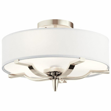 Kinsey 3 Light 15 Inch Wide Semi Flush Mount by Kichler - 44314pn