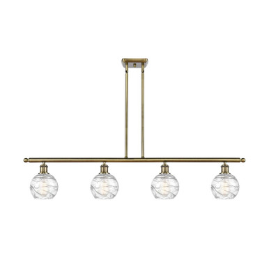 Athens Deco Swirl 4 Light Stem Hung Island 8.63 InchX48 Inch by Innovations - 516-4I-G1213-6
