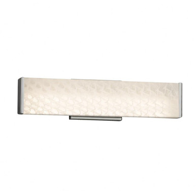 Fusion Latitude 18W LED Weve Glass Linear Vanity Light by Justice Design - FSN-8601-WEVE