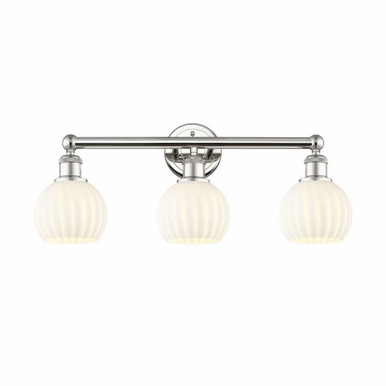 White Venetian 3 Light Vanity Light 24 Inch Wide by Innovations - 616-3W-G1217-6