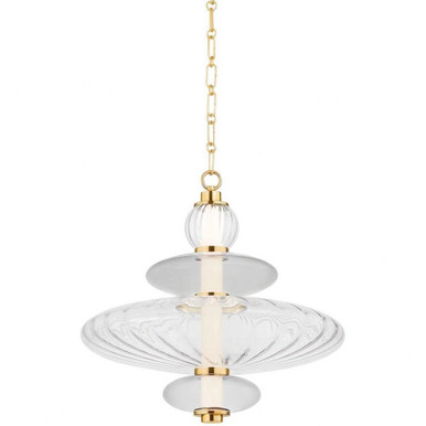 Williams 20W 1 LED Large Pendant by Hudson Valley - 2619-AGB