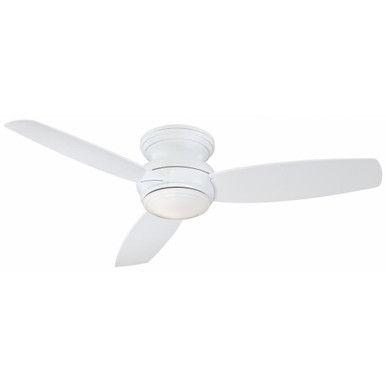Traditional Concept Ceiling Fan with Light Kit 52 inches wide by Minka Aire - F594L-WH
