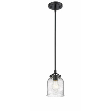 Bell 1 Light Mini Stem Hung Pendant 7.38 Inch Tall by Innovations - 284-1S-G5