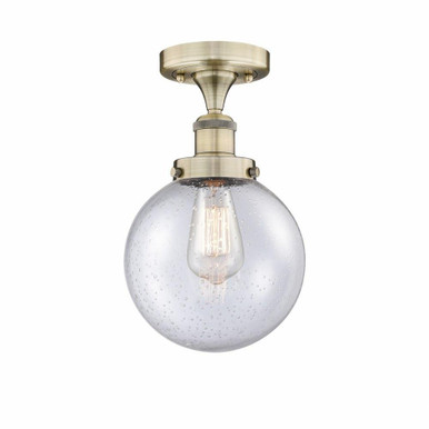 Beacon One Light 8.25 Inch Length Semi Flush Mount by Innovations - 616-1F-G20-8