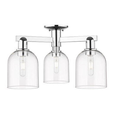 Bella 3 Light Semi Flush Mount 11.38 Inch and 23 Inch Wide by Innovations - 716-3F-G558-6