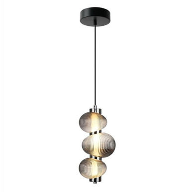 Ariel 12W 1 LED Pendant 13.5 Inch Tall and 6.3 Inch Wide by Artcraft - AC7800CH