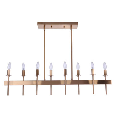 Larrson 8 Light Mini Linear Island Pendant by Craftmade - 54378