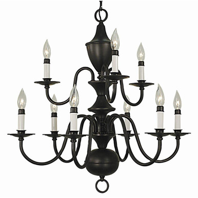 Jamestown 9 Light Large Chandelier by Framburg 2529AB - 2529AB