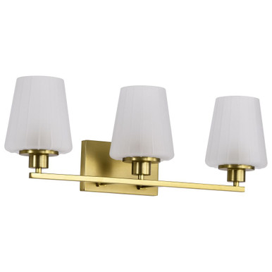 Lune 3 Light Bath Vanity 8.75 Inch Tall and 24 Inch Wide by Nuvo - 60/8223