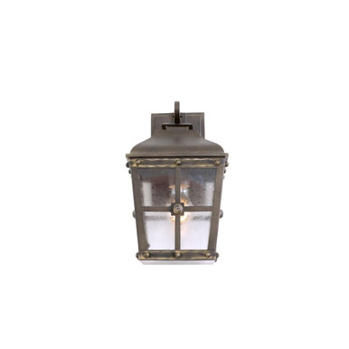 Sherwood 1 Light Outdoor Wall Lantern 13.5 Inch Tall by Kalco - 403421AGB