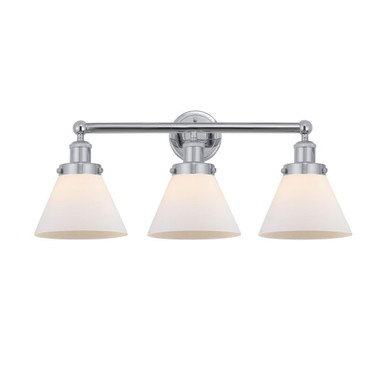Cone 3 Light Steel Vanity Light 25.75 Inch Wide by Innovations - 616-3W-G4