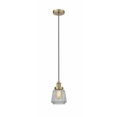 Chatham 1 Light Art Deco Small Pendant 11.75 Inch Tall by Innovations - 616-1PH-G14