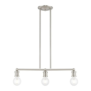 Lansdale 3 Light Minimalistic Linear Chandelier by Livex - 47163
