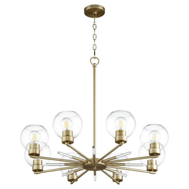 Voln 8 Light Large Chandelier by Quorum - 6317-8-80