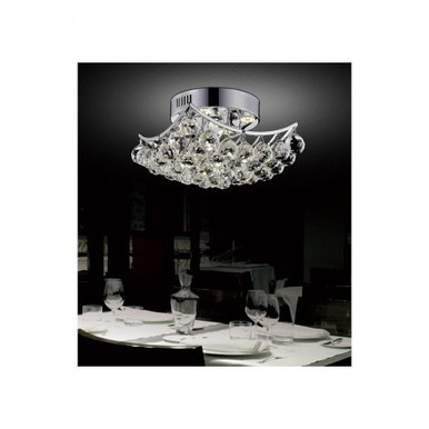 Queen 6 Light 18 Inch Wide Flush Mount by CWI - 8038C18C-S