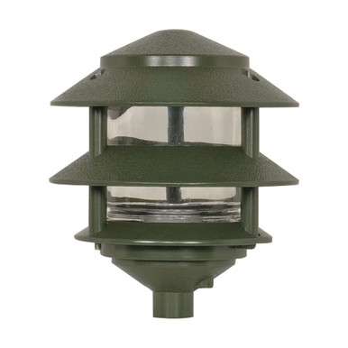 One Light Outdoor 2-Tier Path Light with Small Hood by Nuvo - SF77/323