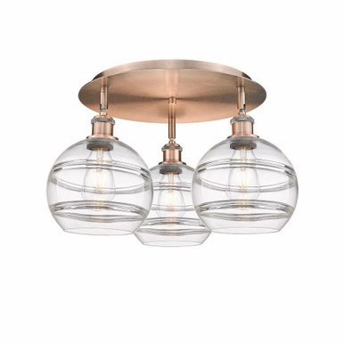 Rochester 3 Light 19.75 Inch Wide Flush Mount by Innovations - 516-3C-G556-8