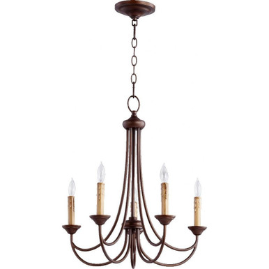 Brooks 5 Light Medium Chandelier by Quorum 6250-5-86 - 6250-5