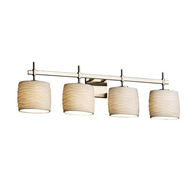 Limoges Union 4 Light Vanity Light by Justice Design - POR-8414-30-WAVE
