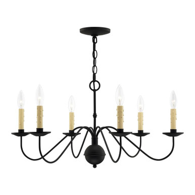 Heritage 6 Light Large Chandelier by Livex - 4450-04