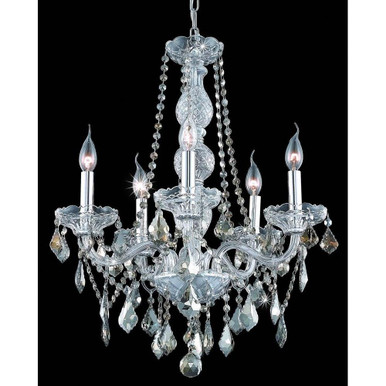 Verona 5 Light Medium Chandelier by Elegant V7855D21 - V7855D21
