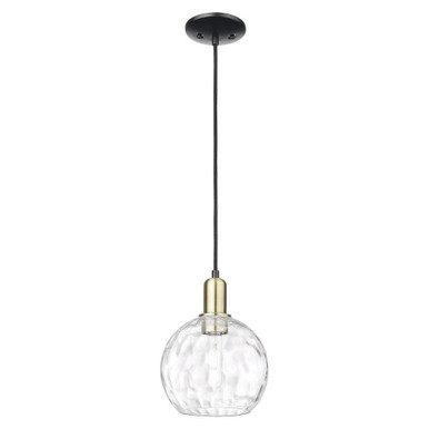 Athens Water Glass 1 Light Cord Hung Mini Pendant 10.83 Inch by Innovations - 716-1P-G1215-8