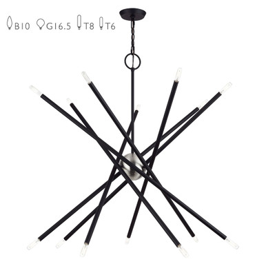 Soho 14 Light Oversized Foyer Chandelier by Livex - 47009