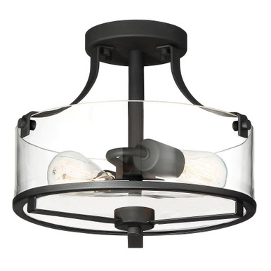 Jedrek 2 Light 12.5 Inch Wide Flush Mount by Designers Fountain - 93311-bk