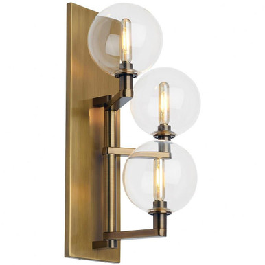 Sean Lavin 3 Light Wall Sconce 17.5 Inch Tall by Visual Comfort Modern - 700WSGMBT