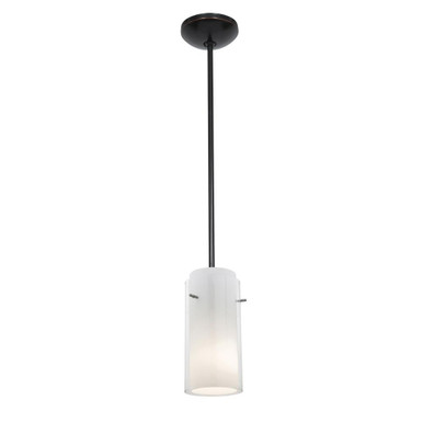 Glass`N Glass Cylinder 1 Light Mini Pendant 4.5 Inch Wide by Access - 28033-1R-45
