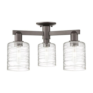 Cobbleskill 3 Light Semi Flush Mount 10.88 Inch X 22.5 Inch by Innovations - 716-3F-G11