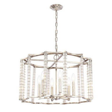 Carson 6 Light Large Chandelier by Crystorama - 8856-pn