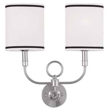 2 Light ADA Wall Sconce 17.75 Inch Tall by Livex - 9122
