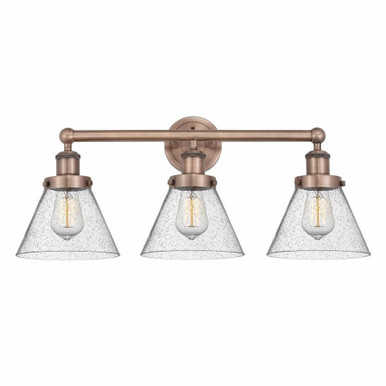 Cone 3 Light Vanity Light 24.5 Inch Wide by Innovations - 616-3W-CONE2