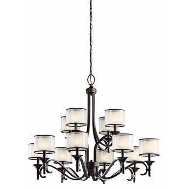 Lacey 12 Light Oversized 2 Tier Chandelier by Kichler - 42383