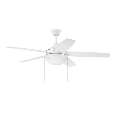Phaze 52 Inch 5 Blade Ceiling Fan with Light Kit by Craftmade EPHA52W5 - EPHA52W5