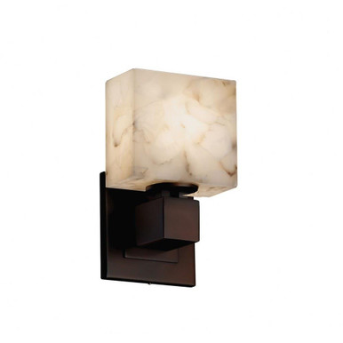 Alabaster Rocks Aero 1 Light Wall Sconce 9.25 Inch Tall by Justice Design - ALR-8707-55