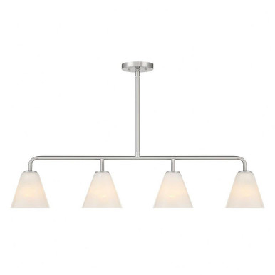 Blair 4 Light Linear Chandelier 9 Inch Tall X 6.25 Inch Wide by Savoy House - 1-4014-4