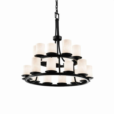 Clouds Dakota 21 Light Large 2 Tier Chandelier by Justice Design - CLD-8767-10