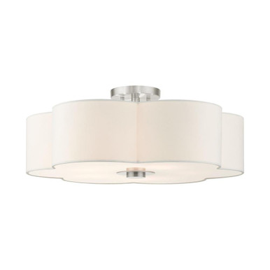 Chelsea 5 Light 22 Inch Wide Semi Flush Mount by Livex - 52158-91