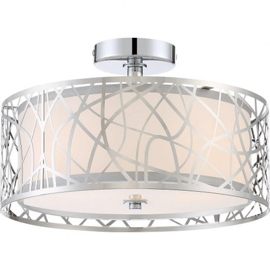 Abode 3 Light 15 Inch Wide Semi Flush Mount by Quoizel - PCAE1715C