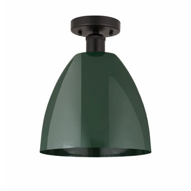 Plymouth Dome 1 Light 9 Inch Wide Steel Semi Flush Mount by Innovations - 616-1F-PLYM-9